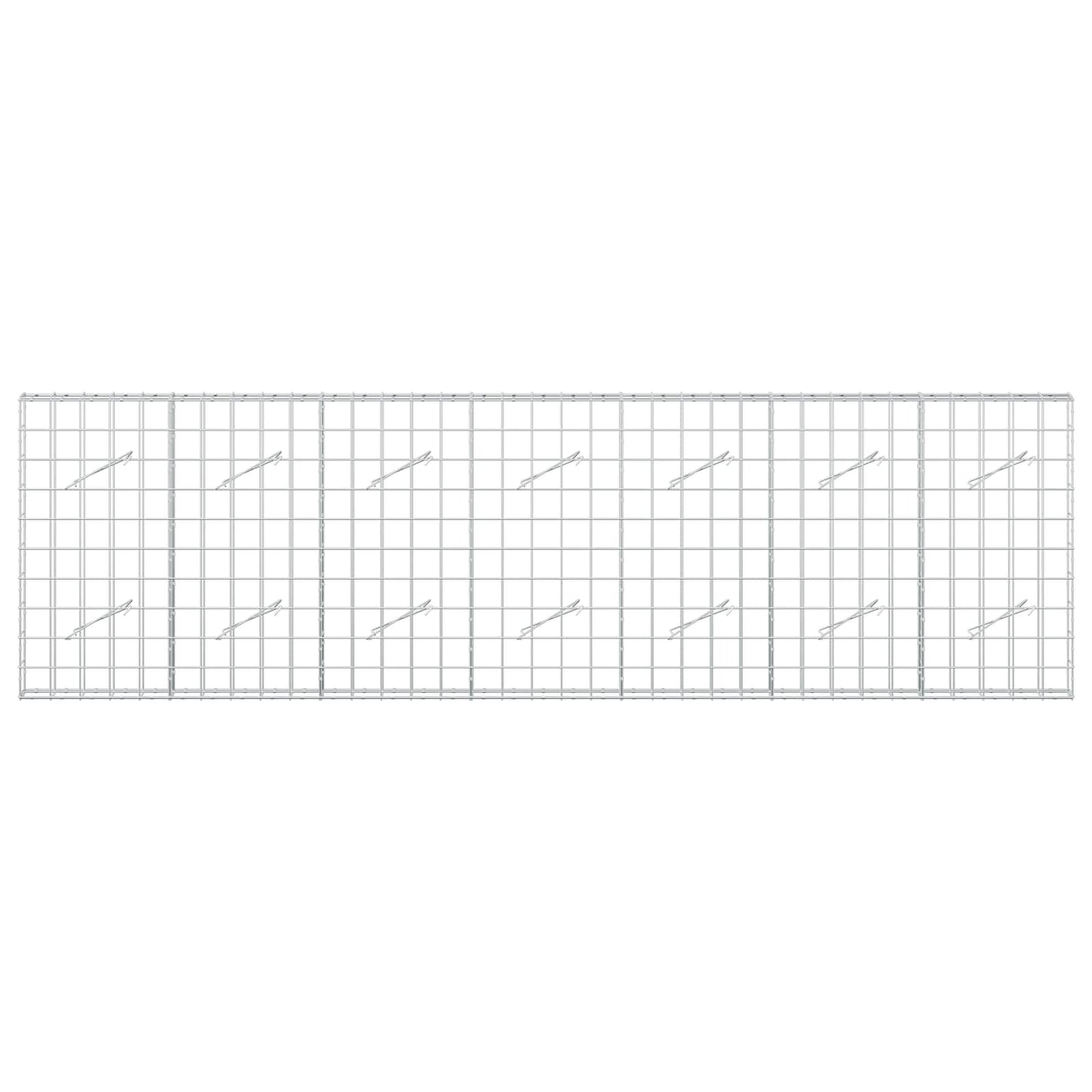 vidaXL Γκαμπιόν με σύρμα 5 mm και πλέγμα 10x10 cm 350x10x100 εκ