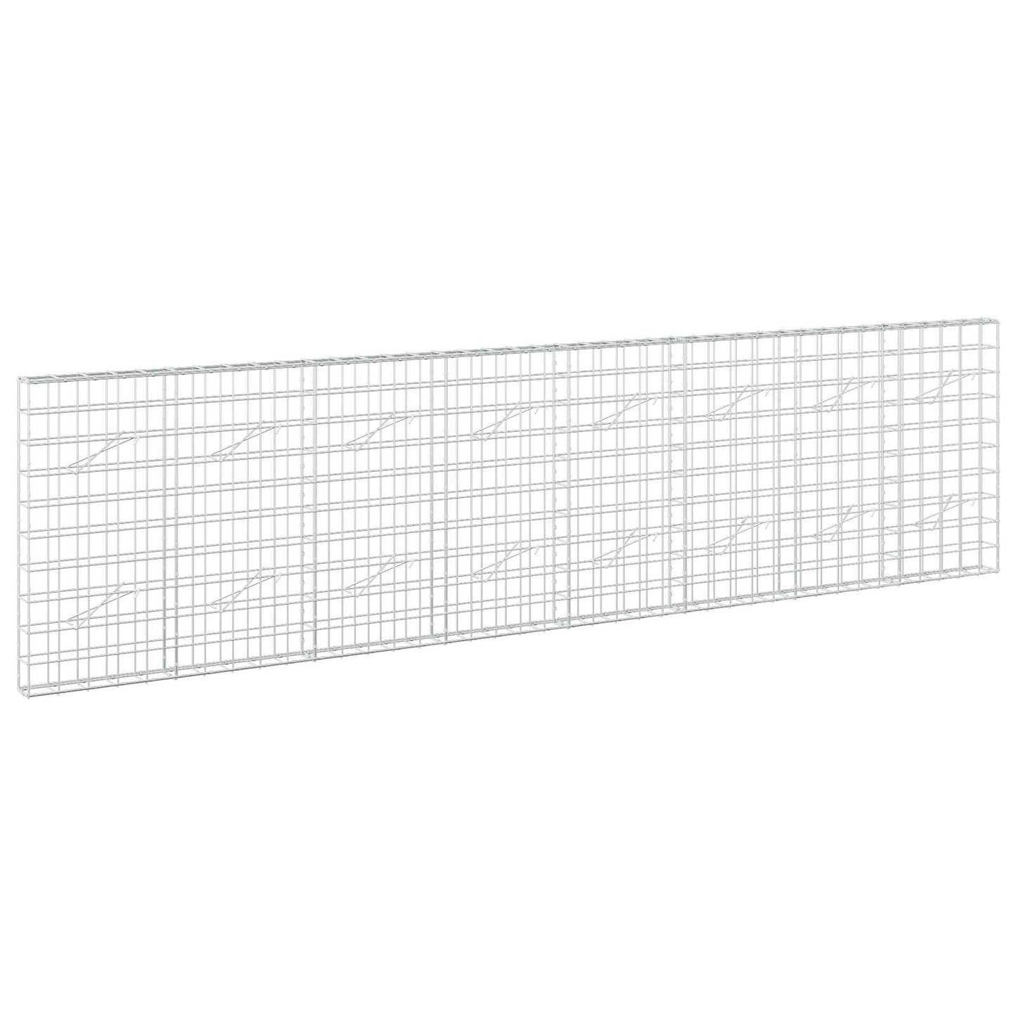 vidaXL Γκαμπιόν με σύρμα 5 mm και πλέγμα 10x10 cm 400x10x100 εκ