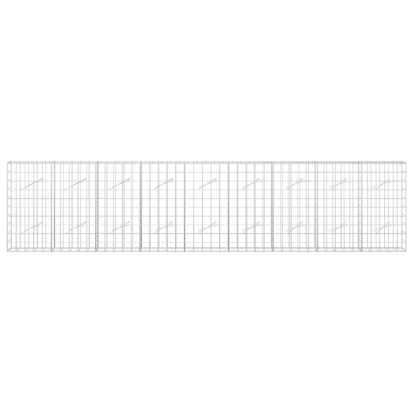 vidaXL Γκαμπιόν με σύρμα 5 mm και πλέγμα 10x10 cm 450x10x100 εκ.