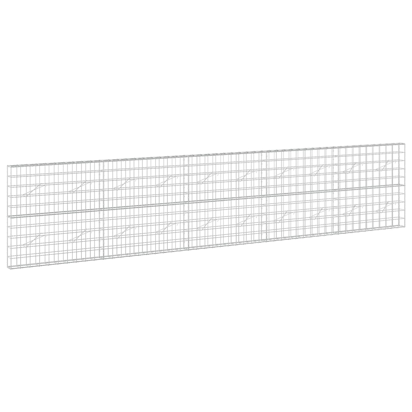 vidaXL Γκαμπιόν με σύρμα 5 mm και πλέγμα 10x10 cm 500x10x100 εκ