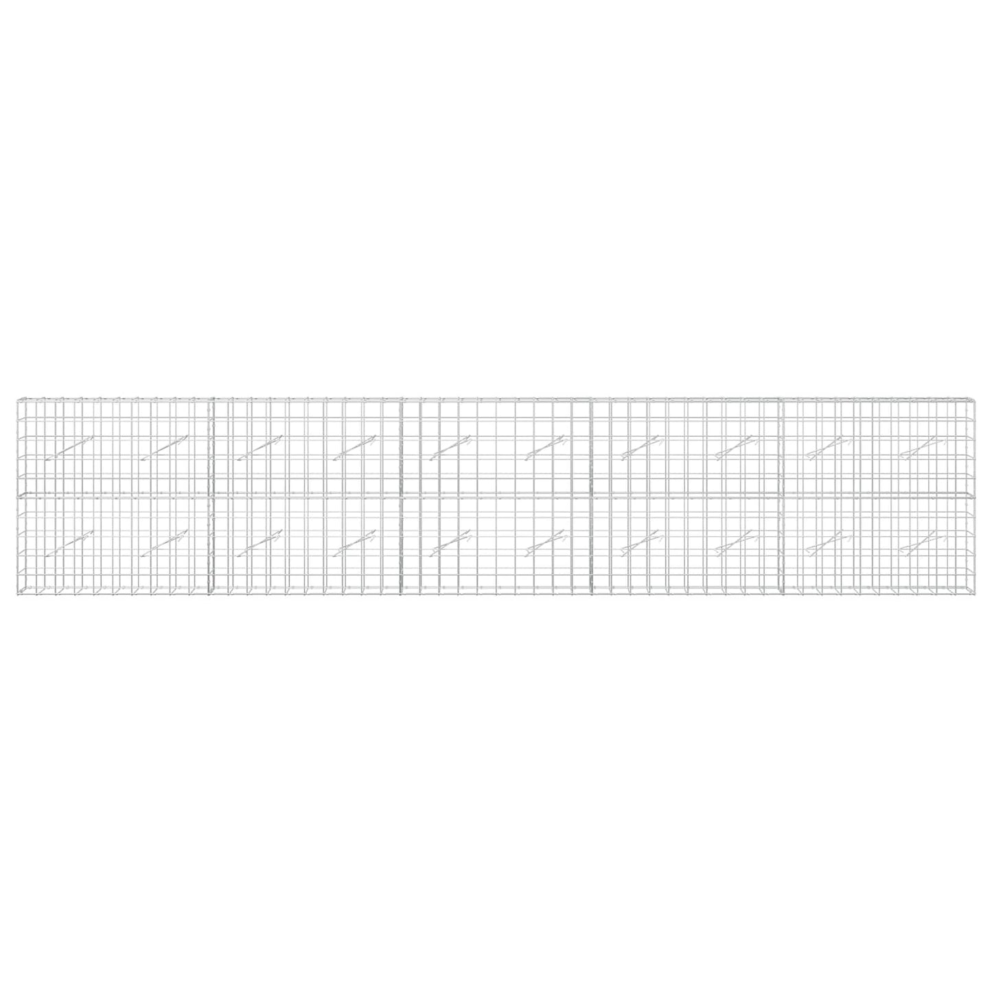 vidaXL Γκαμπιόν με σύρμα 5 mm και πλέγμα 10x10 cm 500x10x100 εκ