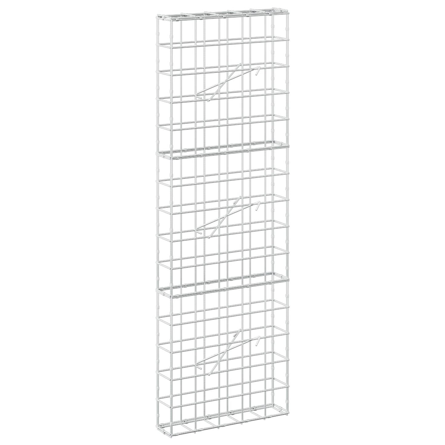 vidaXL Γκαμπιόν με σύρμα 5 mm και πλέγμα 10x10 cm 50x10x150 εκ.