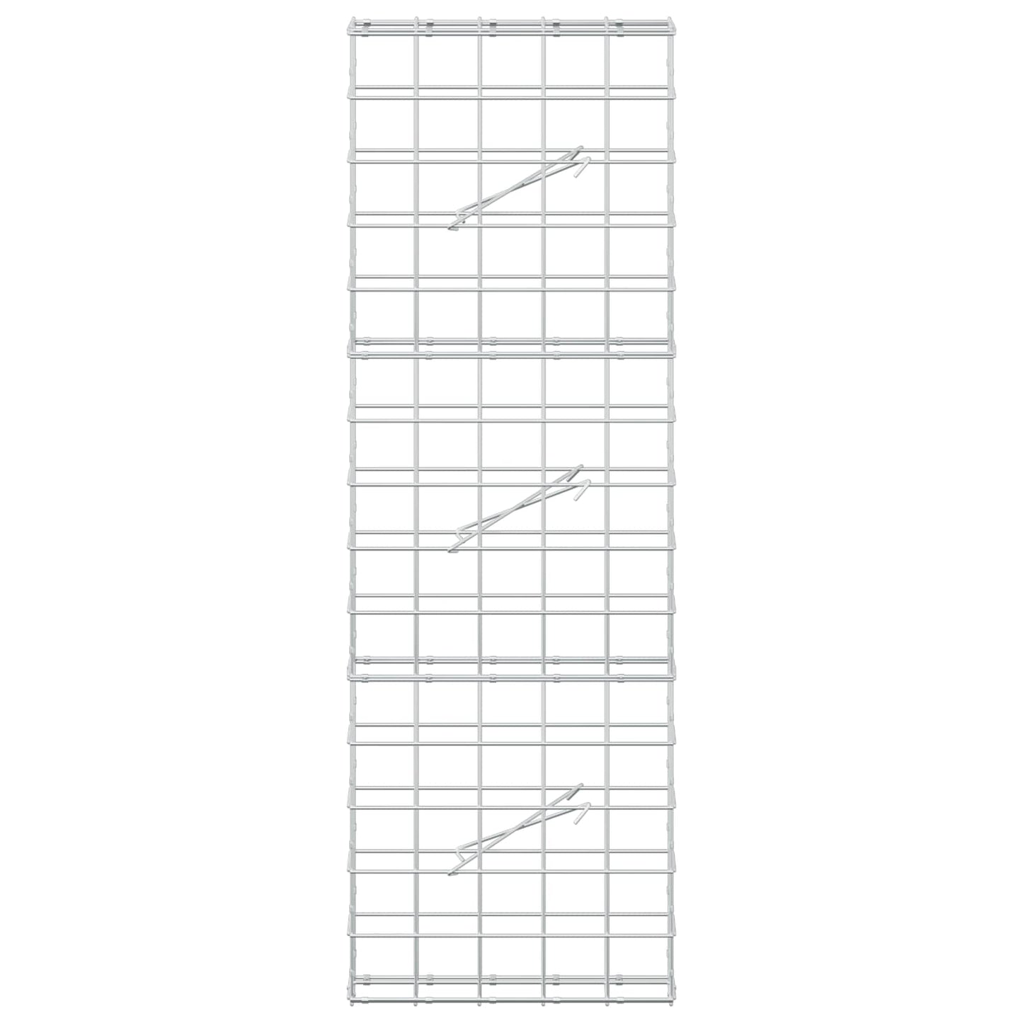 vidaXL Γκαμπιόν με σύρμα 5 mm και πλέγμα 10x10 cm 50x10x150 εκ.