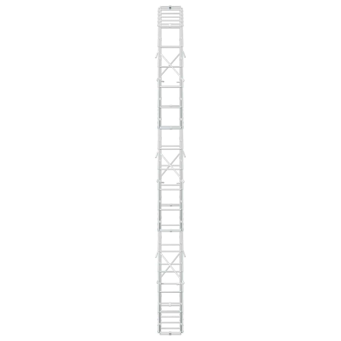 vidaXL Γκαμπιόν με σύρμα 5 mm και πλέγμα 10x10 cm 50x10x150 εκ.