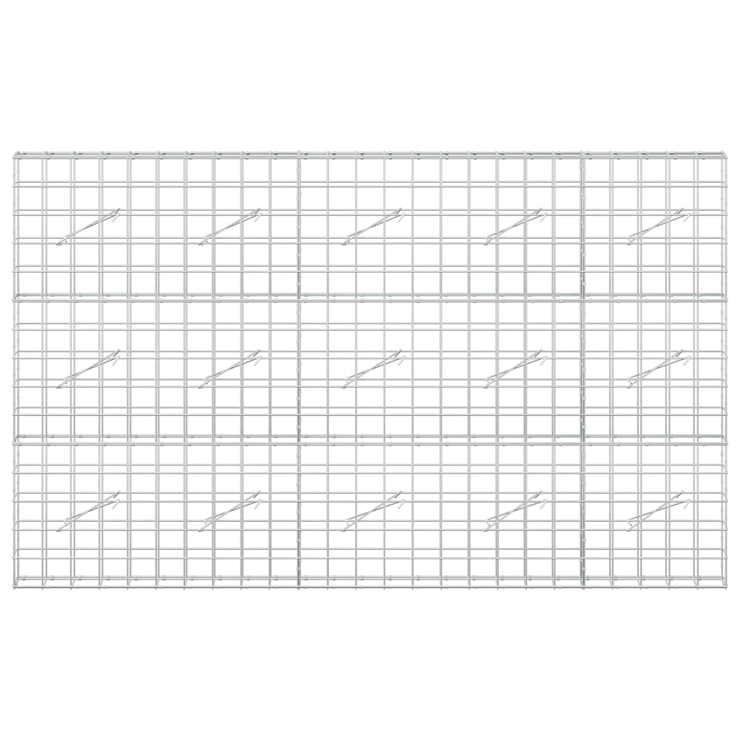 vidaXL Γκαμπιόν με σύρμα 5 mm και πλέγμα 10x10 cm 250x10x150 εκ