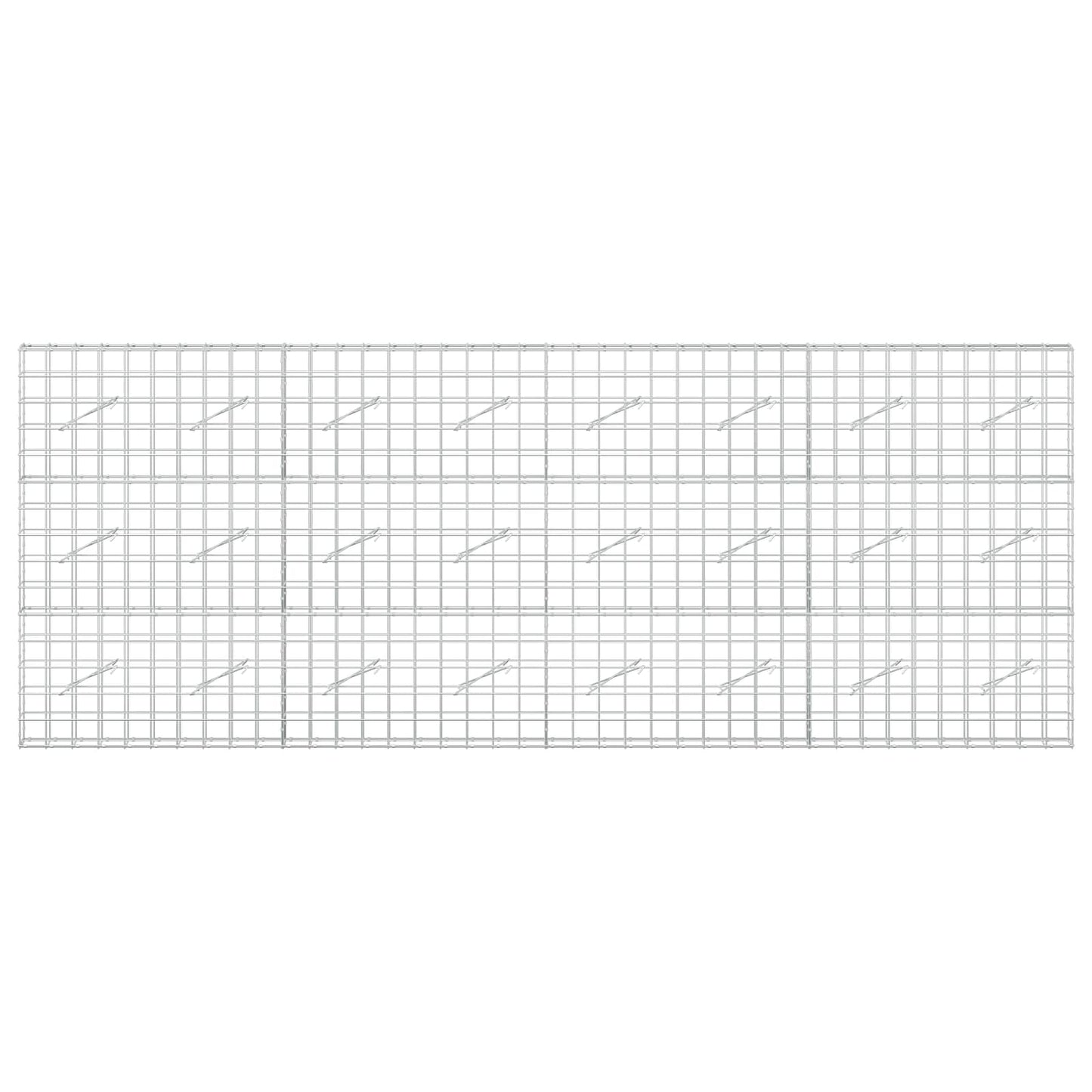 vidaXL Γκαμπιόν με σύρμα 5 mm και πλέγμα 10x10 cm 400x10x150 εκ