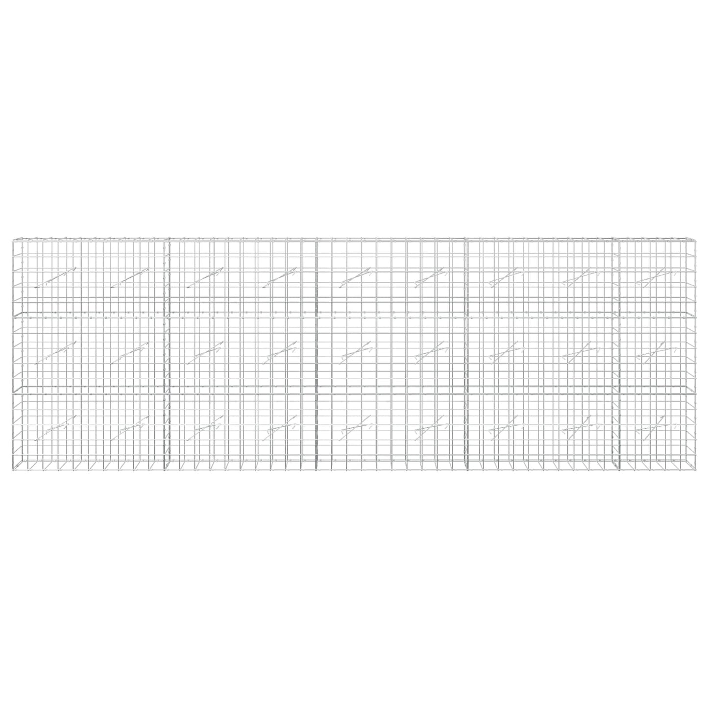vidaXL Γκαμπιόν με σύρμα 5 mm και πλέγμα 10x10 cm 450x10x150 εκ