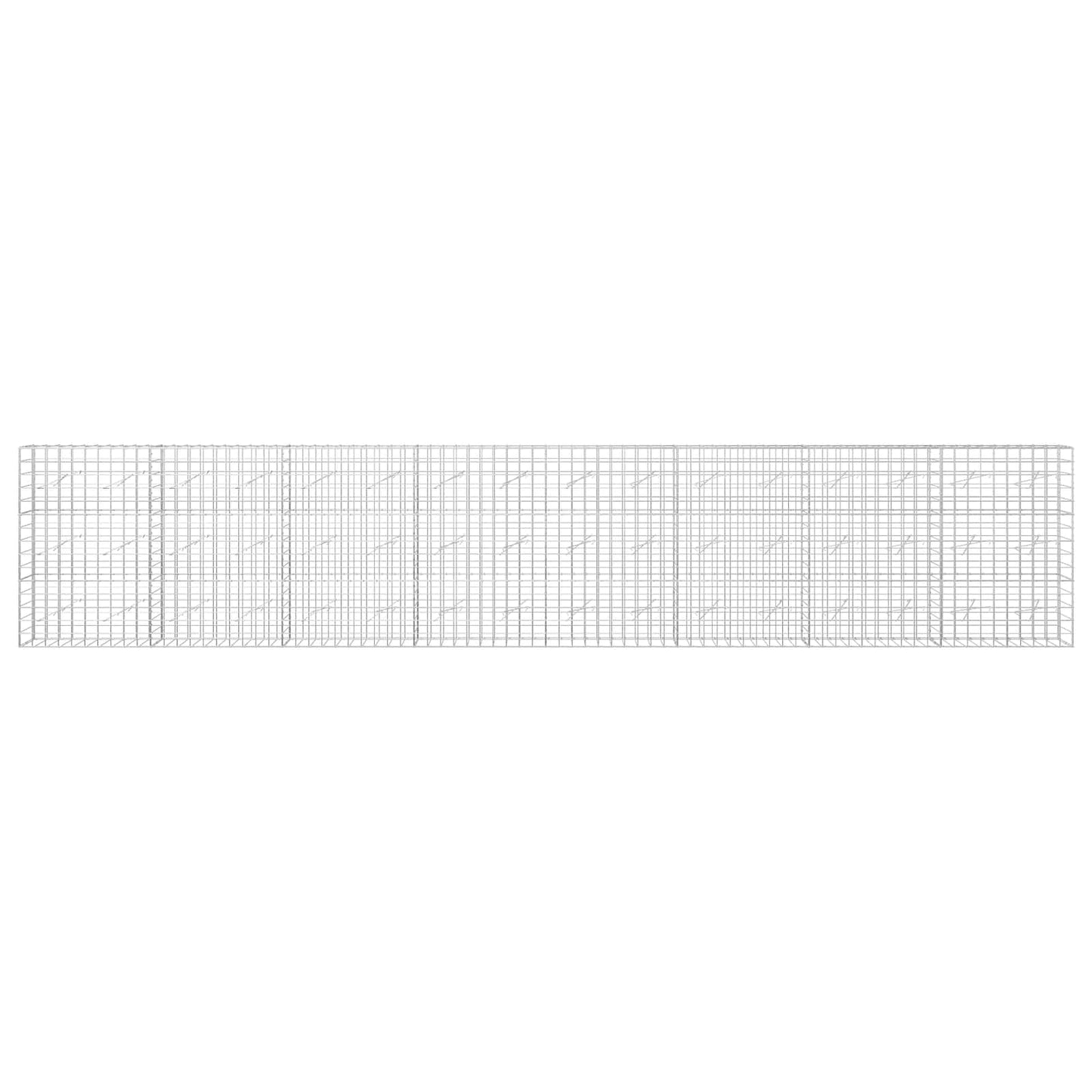vidaXL Γκαμπιόν με σύρμα 5 mm και πλέγμα 10x10 cm 800x10x150 εκ