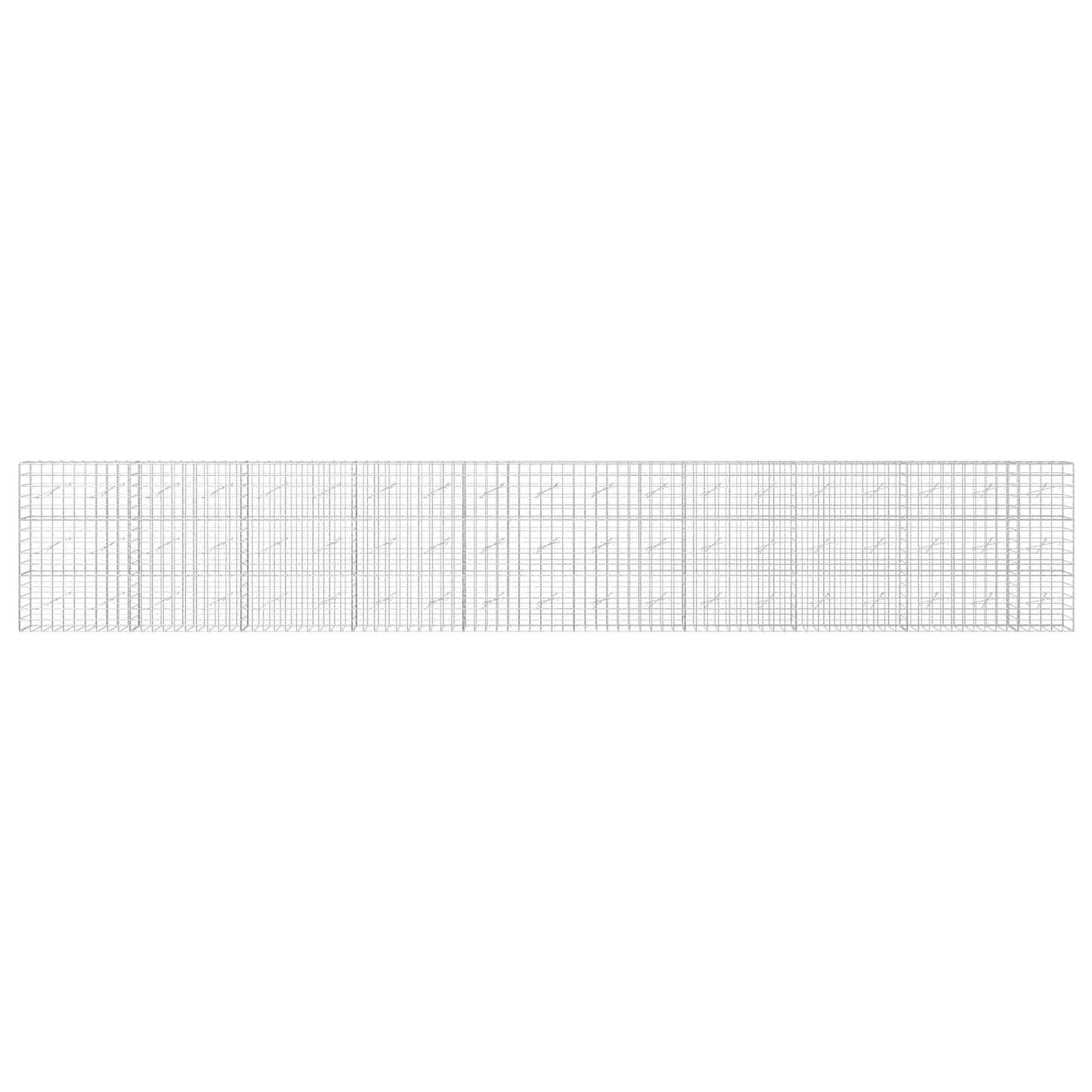 vidaXL Γκαμπιόν με σύρμα 5 mm και πλέγμα 10x10 cm 950x10x150 εκ