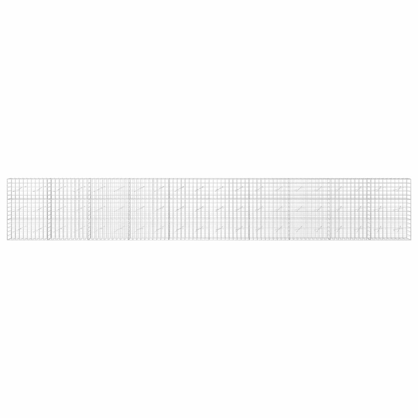 vidaXL Γκαμπιόν με σύρμα 5 mm και πλέγμα 10x10 cm 1000x10x150 εκ