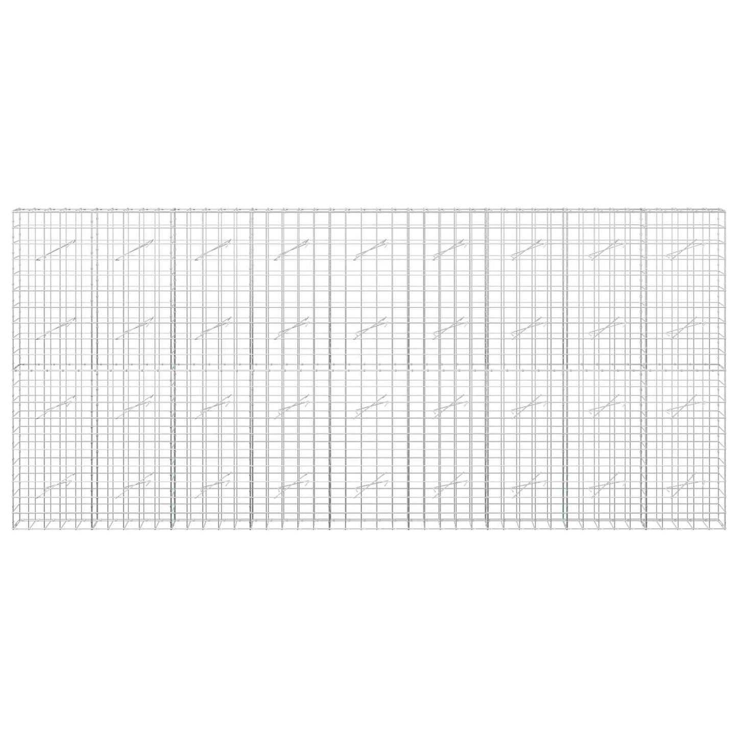 vidaXL Γκαμπιόν με σύρμα 5 mm και πλέγμα 10x10 cm 450x10x200 εκ