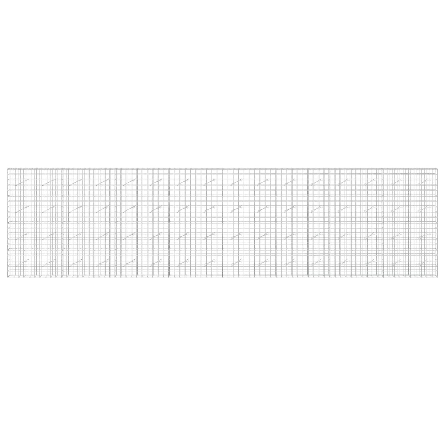 vidaXL Γκαμπιόν με σύρμα 5 mm και πλέγμα 10x10 cm 800x10x200 εκ