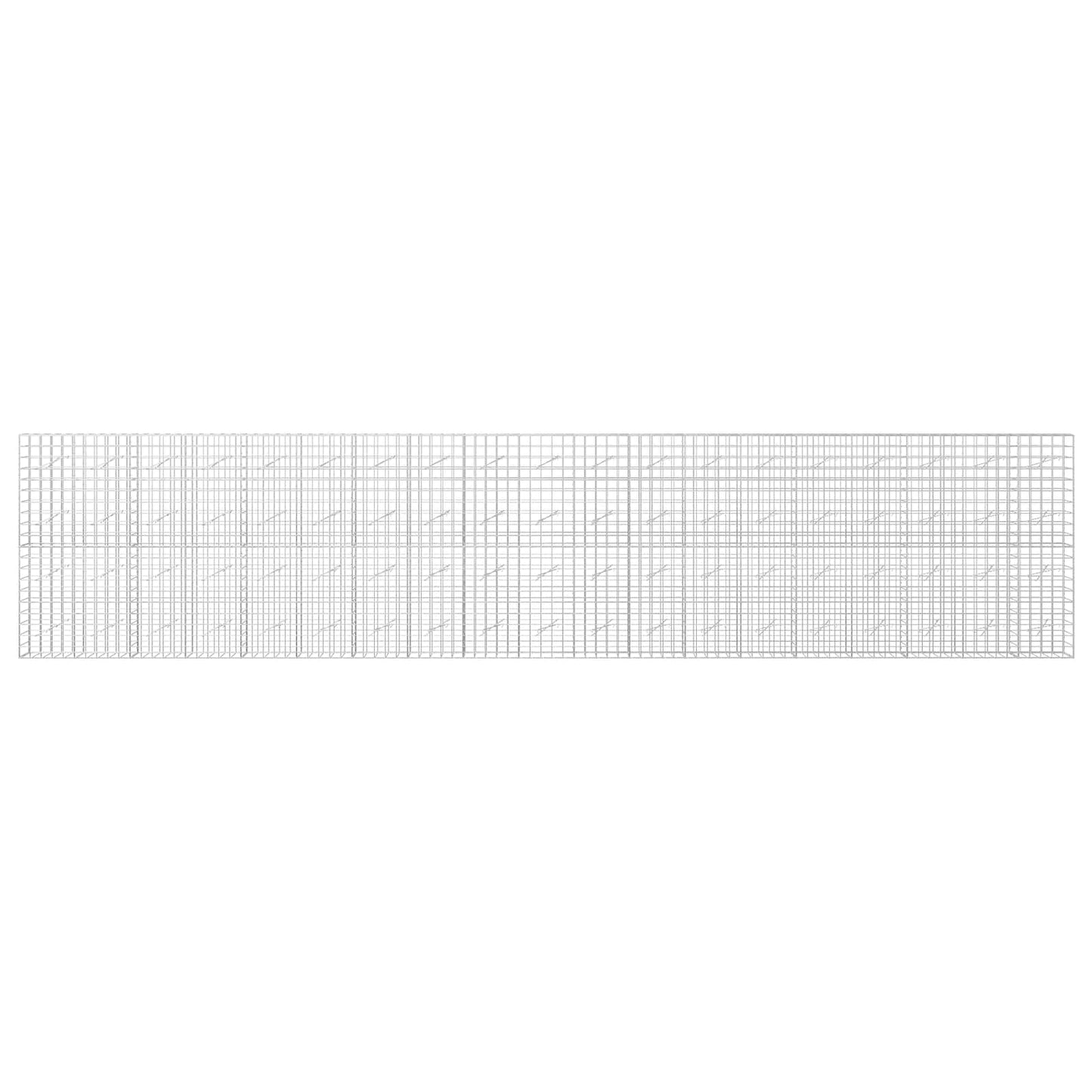 vidaXL Γκαμπιόν με σύρμα 5 mm και πλέγμα 10x10 cm 950x10x200 εκ