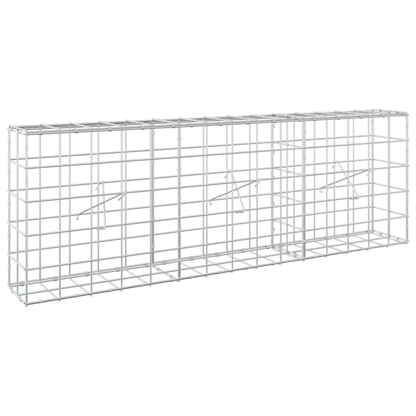 vidaXL Γκαμπιόν με σύρμα 5 mm και πλέγμα 10x10 cm 150x20x50 εκ