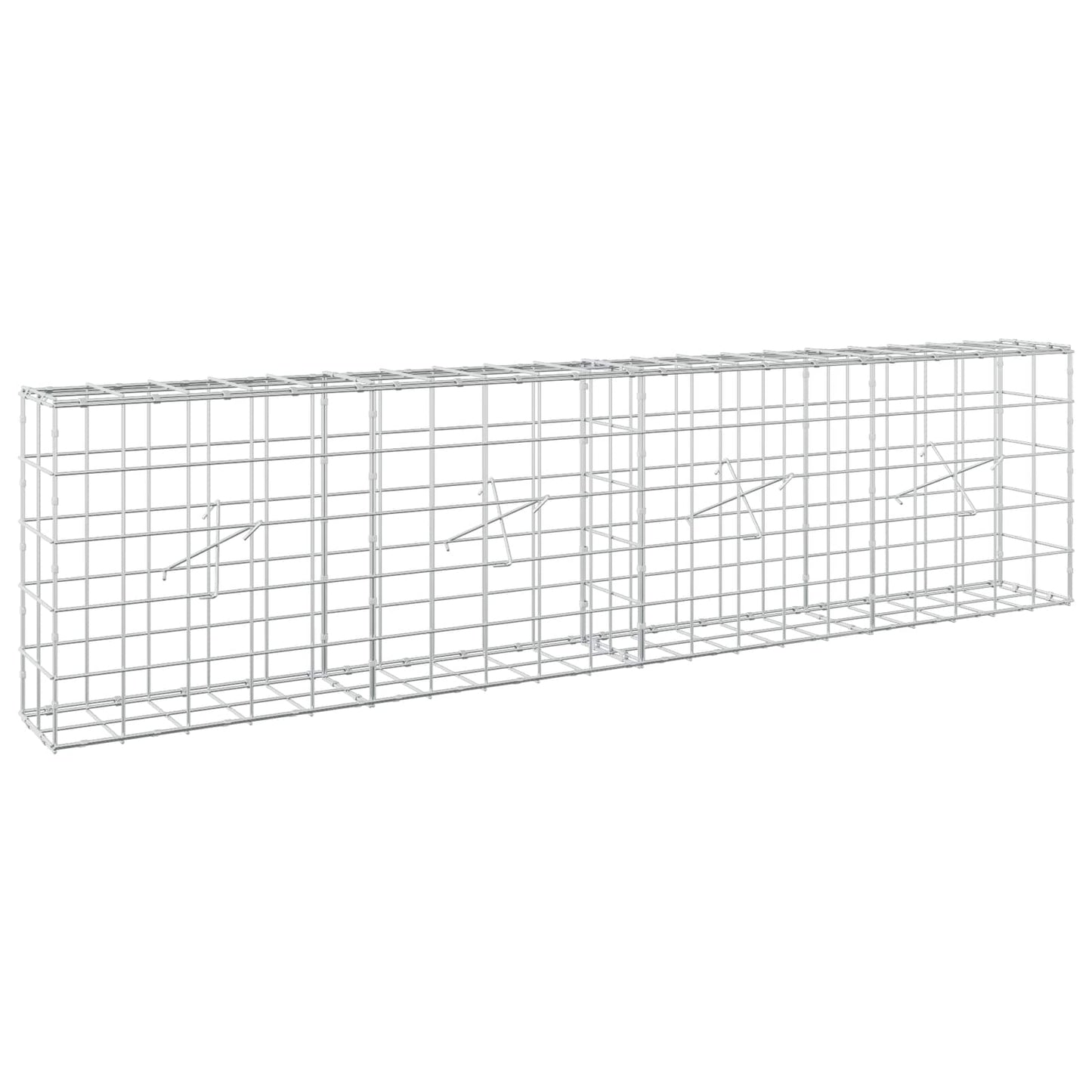 vidaXL Γκαμπιόν με σύρμα 5 mm και πλέγμα 10x10 cm 200x20x50 εκ