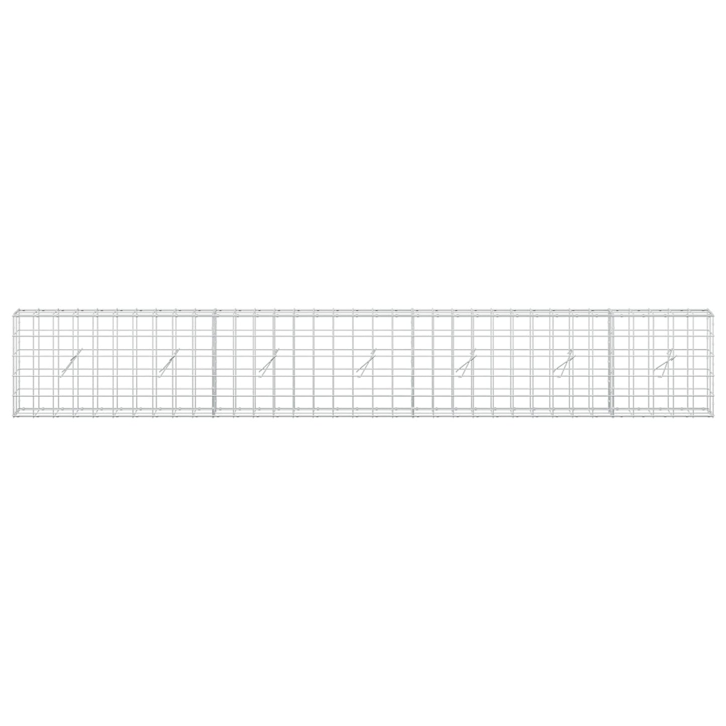 vidaXL Γκαμπιόν με σύρμα 5 mm και πλέγμα 10x10 cm 350x20x50 εκ