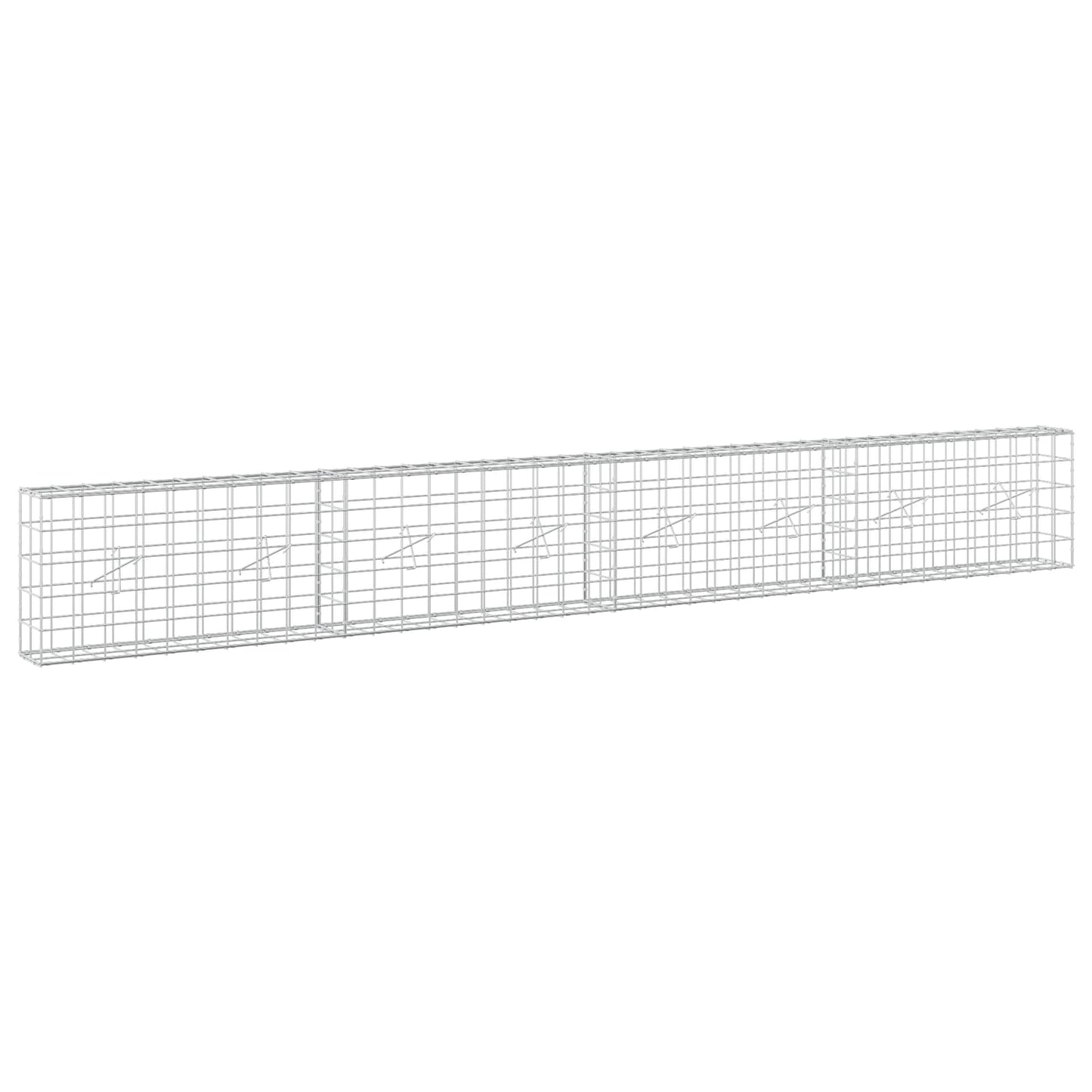 vidaXL Γκαμπιόν με σύρμα 5 mm και πλέγμα 10x10 cm 400x20x50 εκ