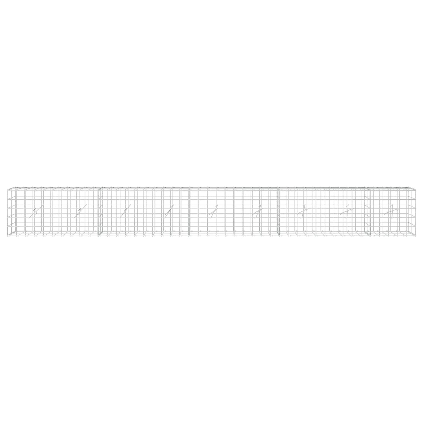 vidaXL Γκαμπιόν με σύρμα 5 mm και πλέγμα 10x10 cm 450x20x50 εκ