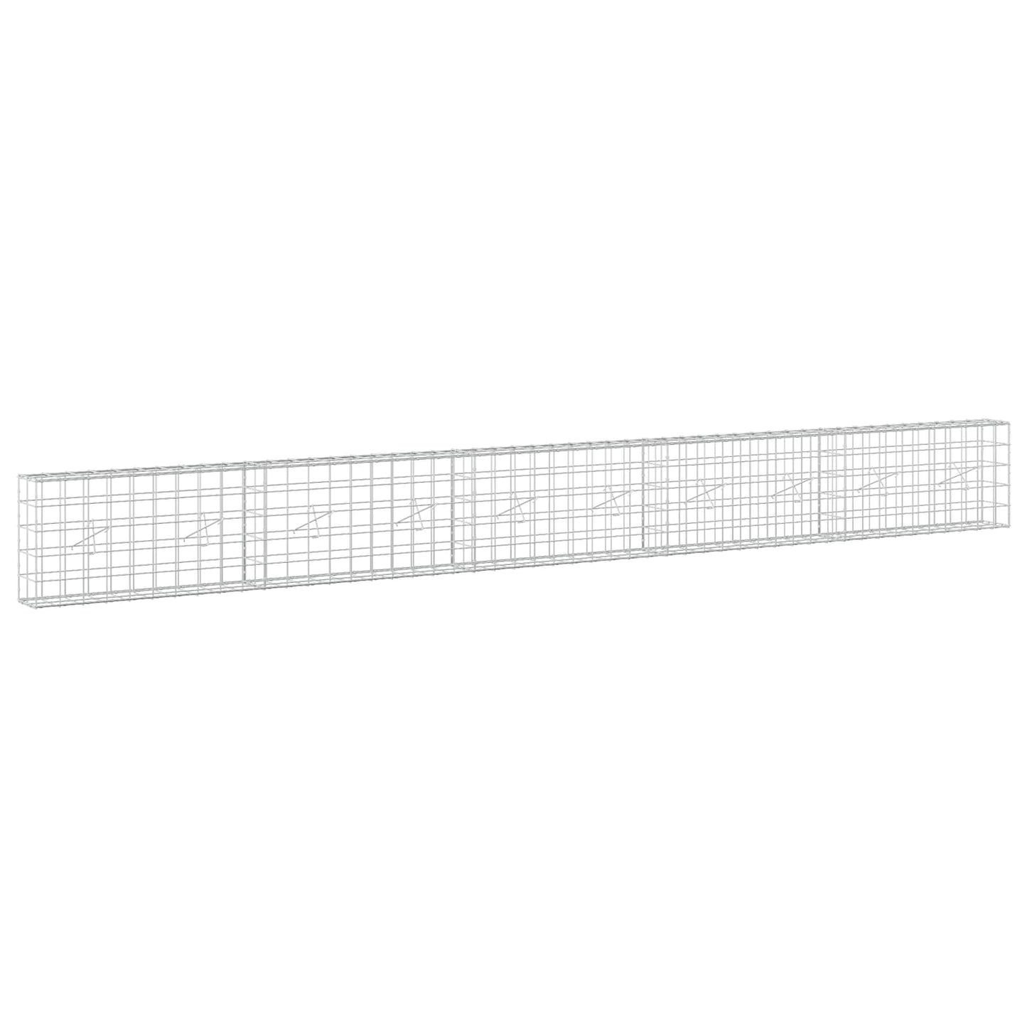 vidaXL Γκαμπιόν με σύρμα 5 mm και πλέγμα 10x10 cm 500x20x50 εκ