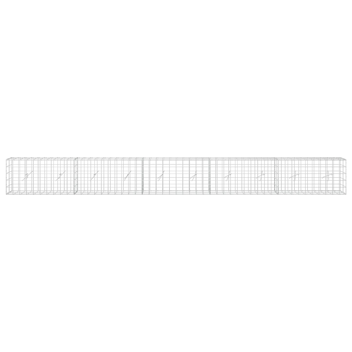 vidaXL Γκαμπιόν με σύρμα 5 mm και πλέγμα 10x10 cm 500x20x50 εκ