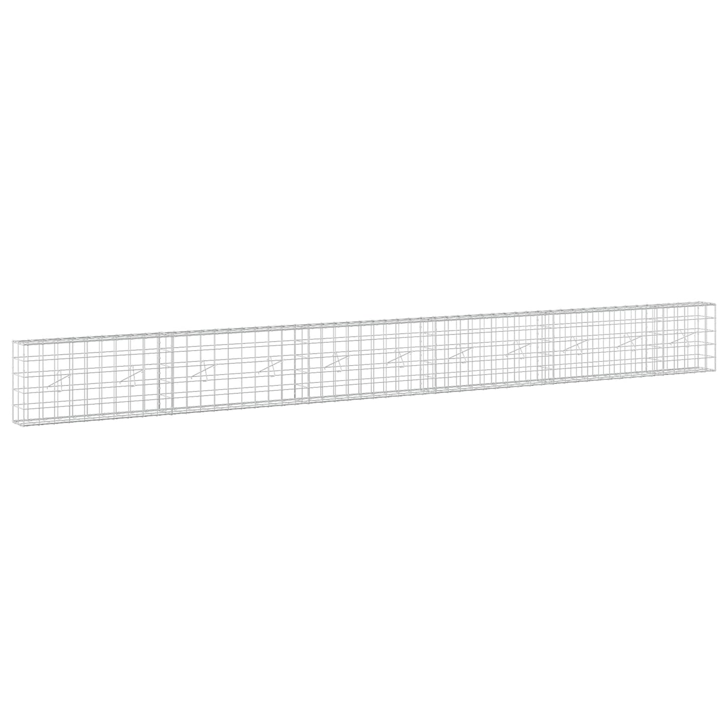 vidaXL Γκαμπιόν με σύρμα 5 mm και πλέγμα 10x10 cm 550x20x50 εκ
