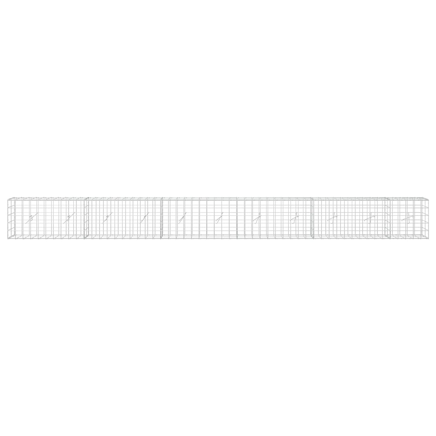 vidaXL Γκαμπιόν με σύρμα 5 mm και πλέγμα 10x10 cm 550x20x50 εκ