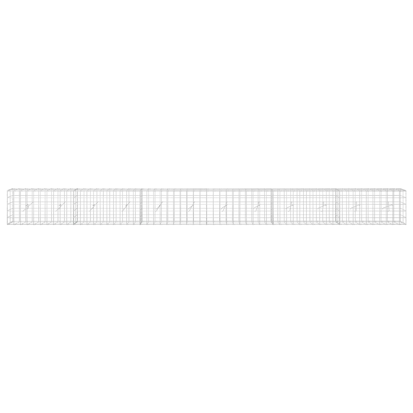 vidaXL Γκαμπιόν με σύρμα 5 mm και πλέγμα 10x10 cm 600x20x50 εκ