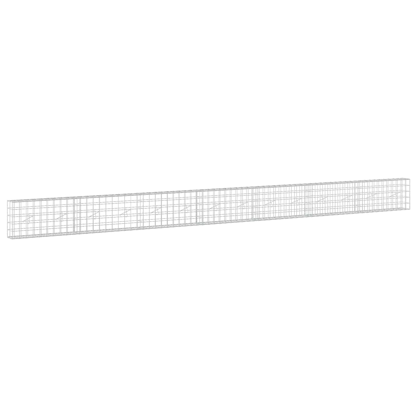 vidaXL Γκαμπιόν με σύρμα 5 mm και πλέγμα 10x10 cm 700x20x50 εκ