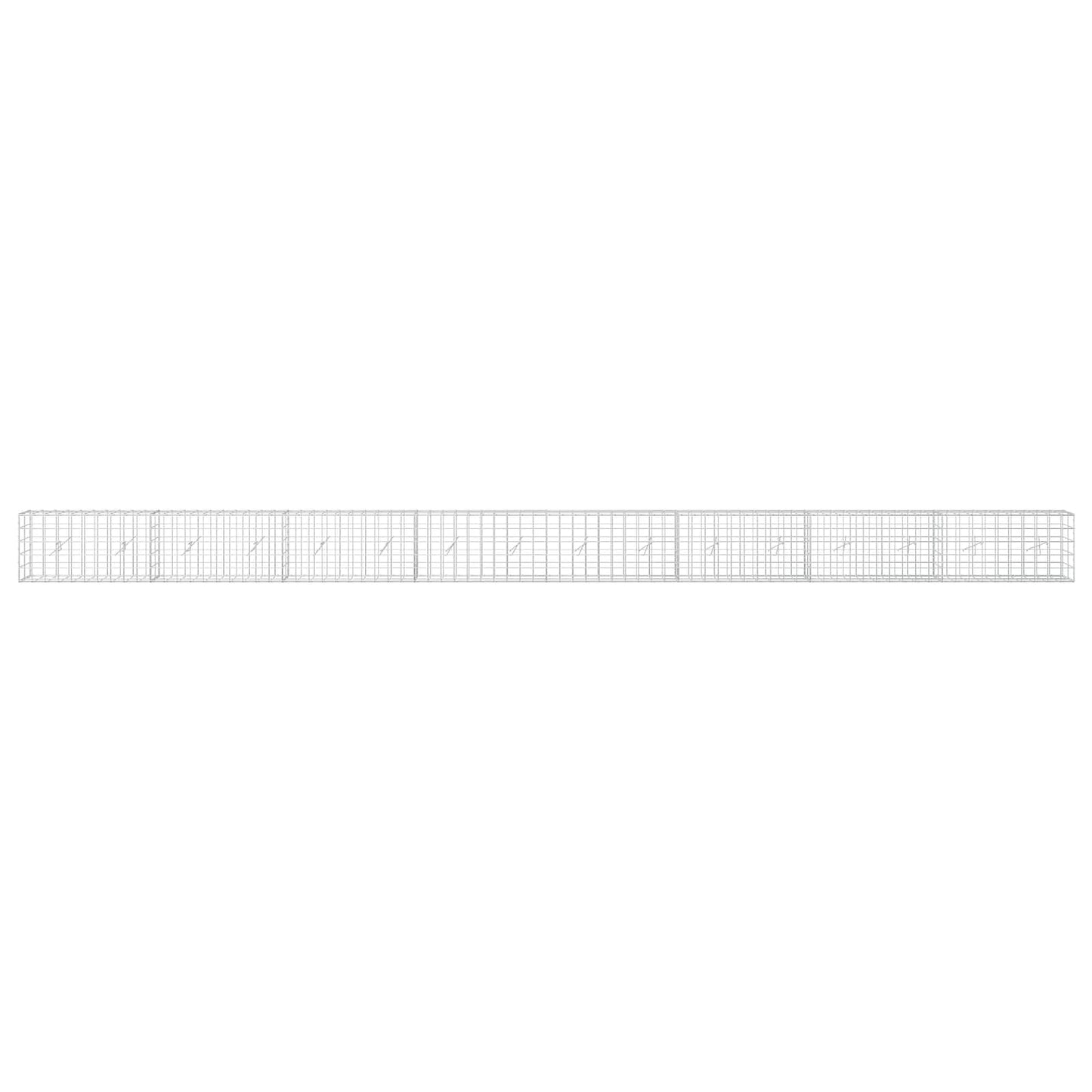 vidaXL Γκαμπιόν με σύρμα 5 mm και πλέγμα 10x10 cm 800x20x50 εκ