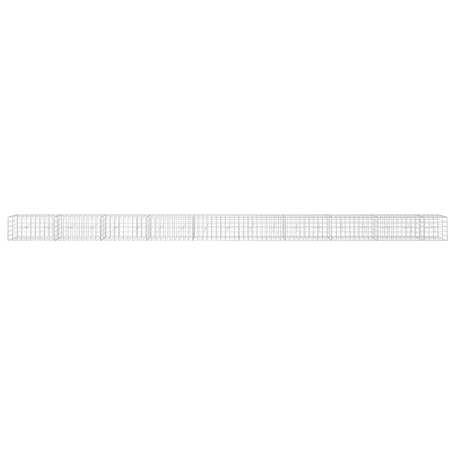 vidaXL Γκαμπιόν με σύρμα 5 mm και πλέγμα 10x10 cm 950x20x50 εκ