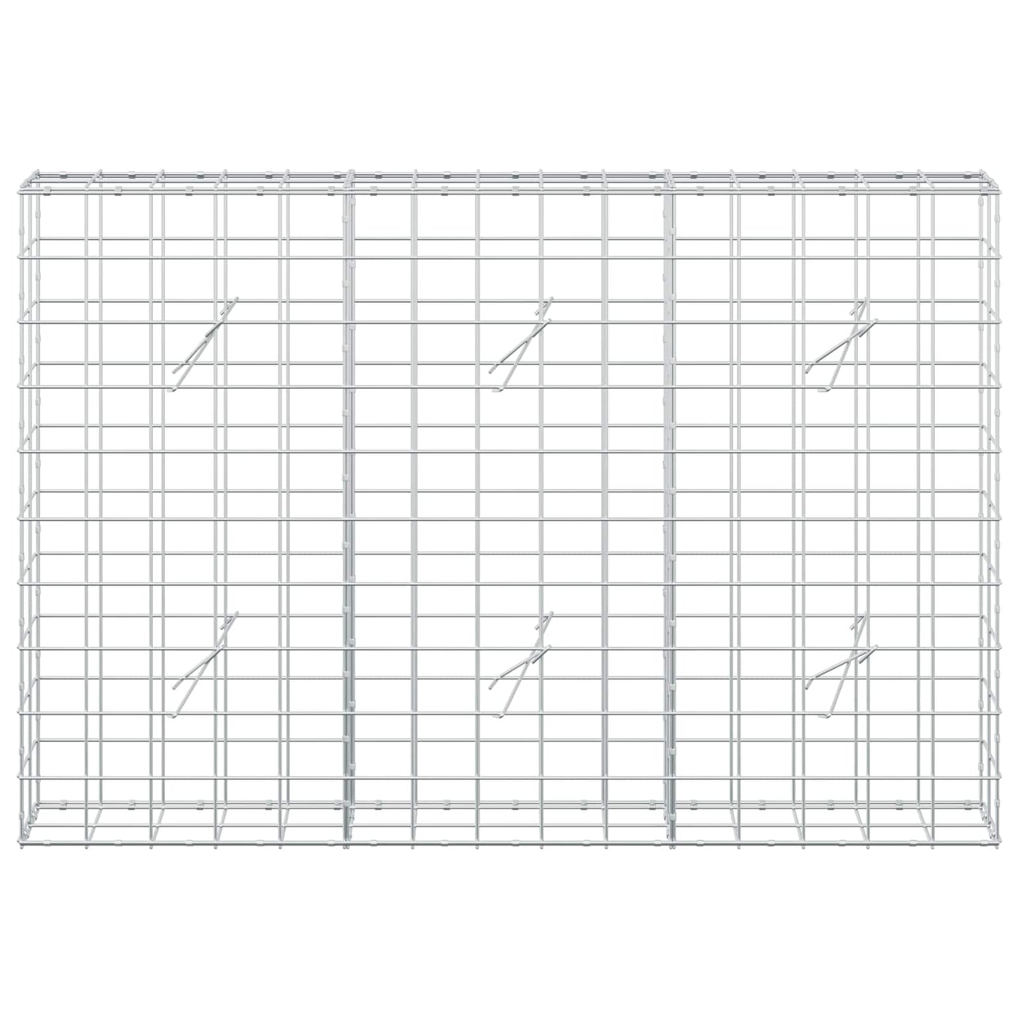 vidaXL Γκαμπιόν με σύρμα 5 mm και πλέγμα 10x10 cm 150x20x100 εκ