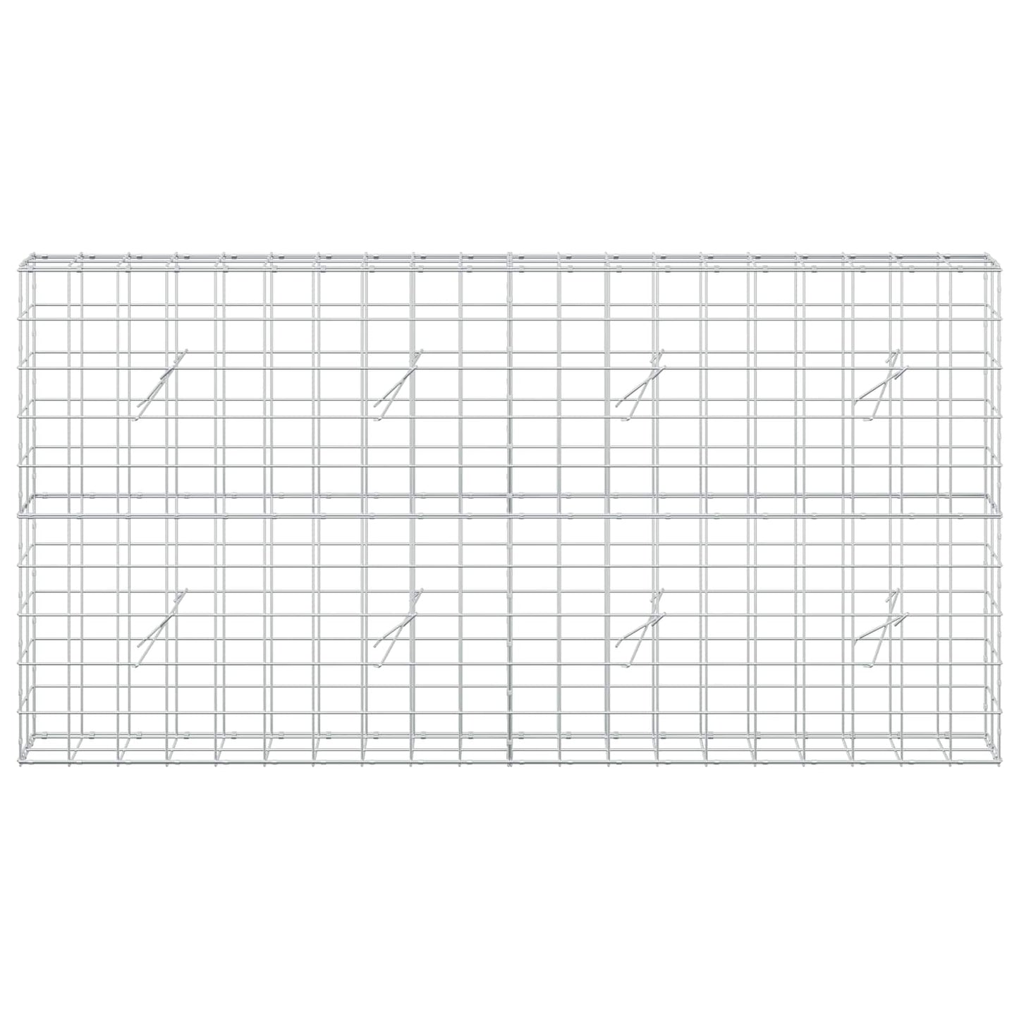 vidaXL Γκαμπιόν με σύρμα 5 mm και πλέγμα 10x10 cm 200x20x100 εκ