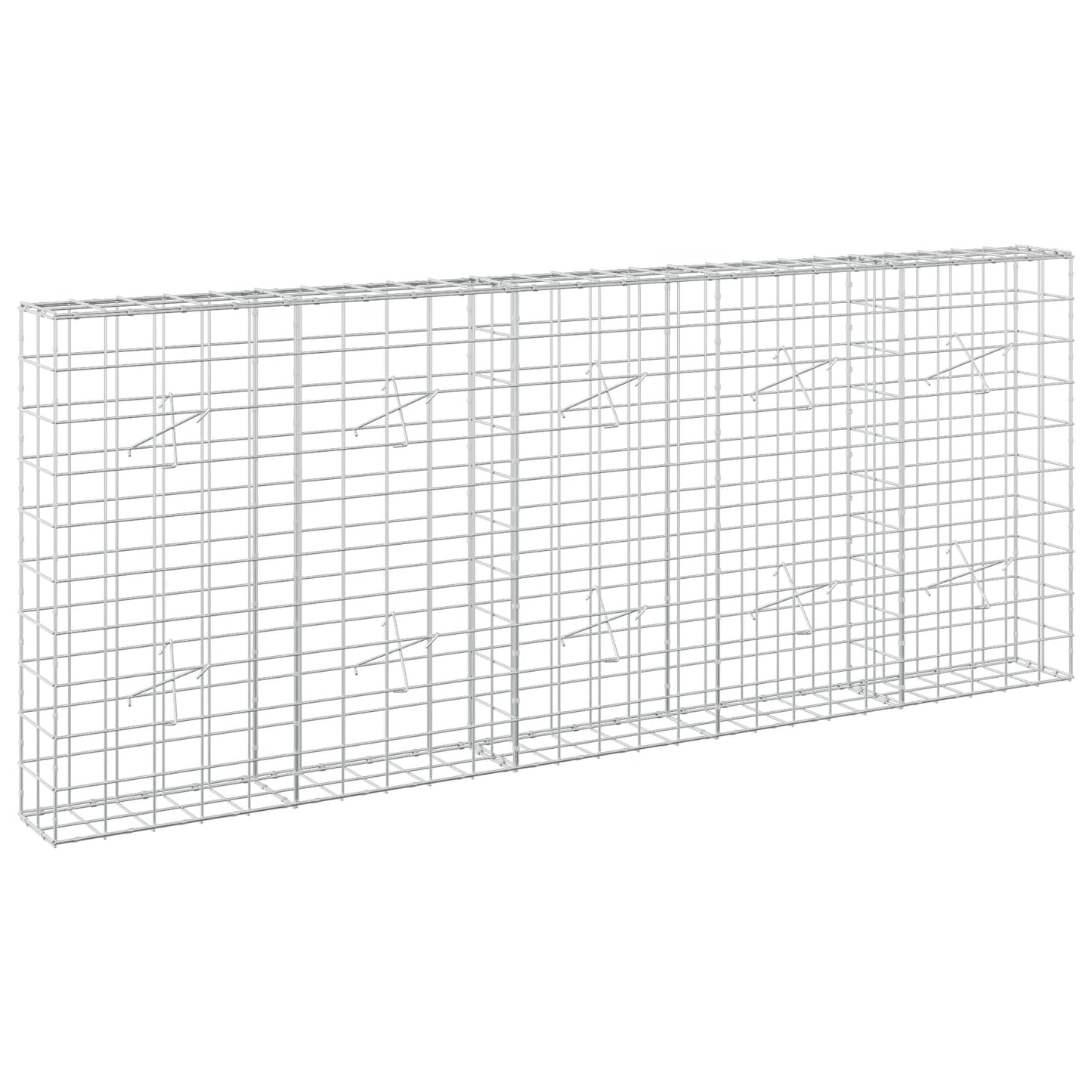 vidaXL Γκαμπιόν με σύρμα 5 mm και πλέγμα 10x10 cm 250x20x100 εκ