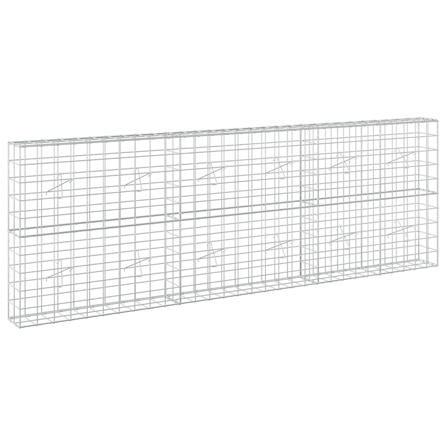 vidaXL Γκαμπιόν με σύρμα 5 mm και πλέγμα 10x10 cm 300x20x100 εκ