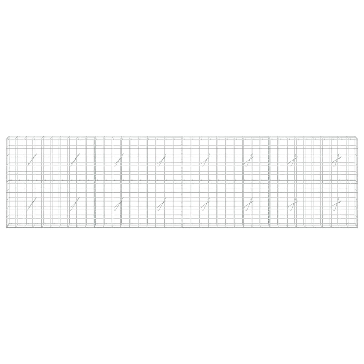 vidaXL Γκαμπιόν με σύρμα 5 mm και πλέγμα 10x10 cm 400x20x100 εκ