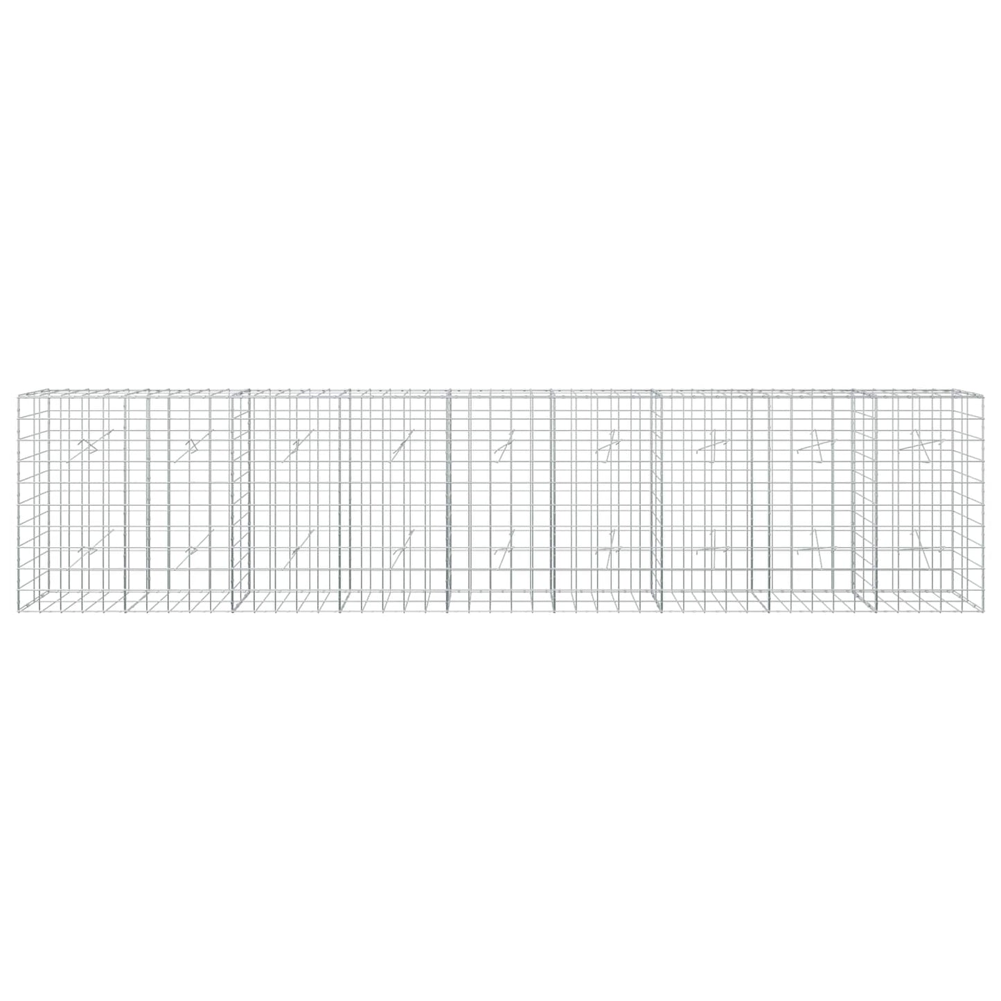 vidaXL Γκαμπιόν με σύρμα 5 mm και πλέγμα 10x10 cm 450x20x100 εκ