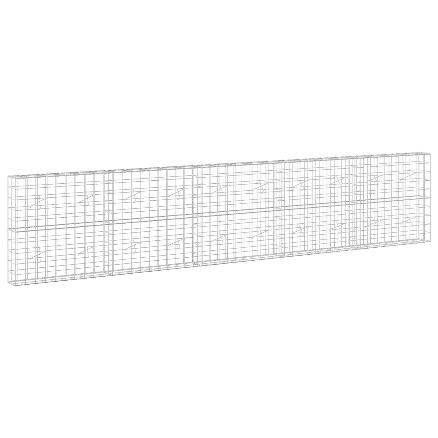 vidaXL Γκαμπιόν με σύρμα 5 mm και πλέγμα 10x10 cm 500x20x100 εκ