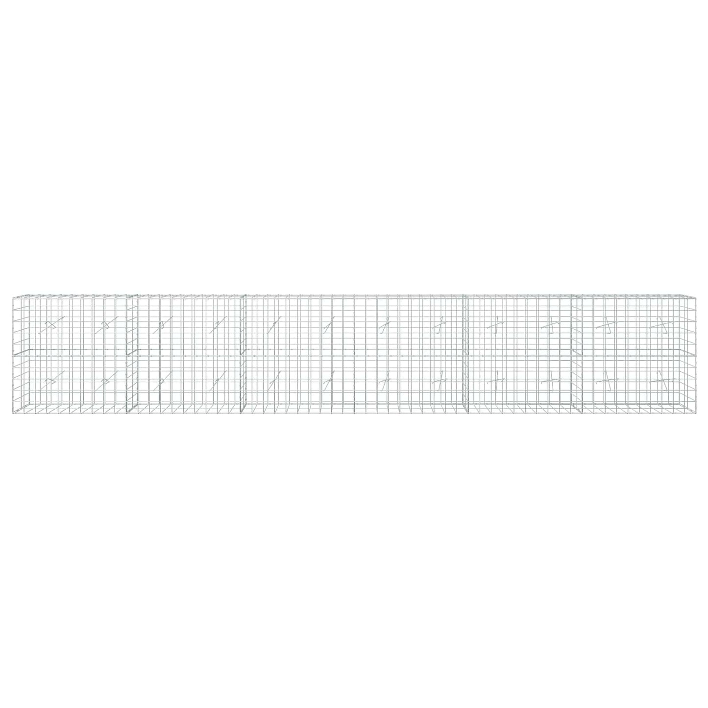 vidaXL Γκαμπιόν με σύρμα 5 mm και πλέγμα 10x10 cm 600x20x100 εκ