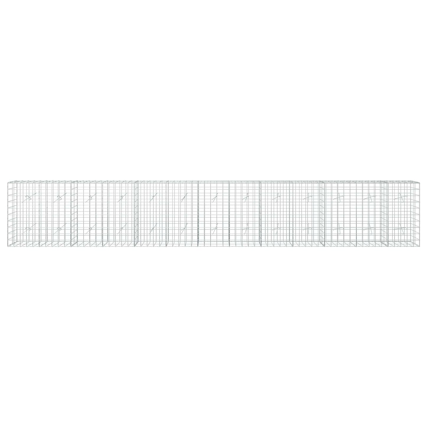 vidaXL Γκαμπιόν με σύρμα 5 mm και πλέγμα 10x10 cm 650x20x100 εκ
