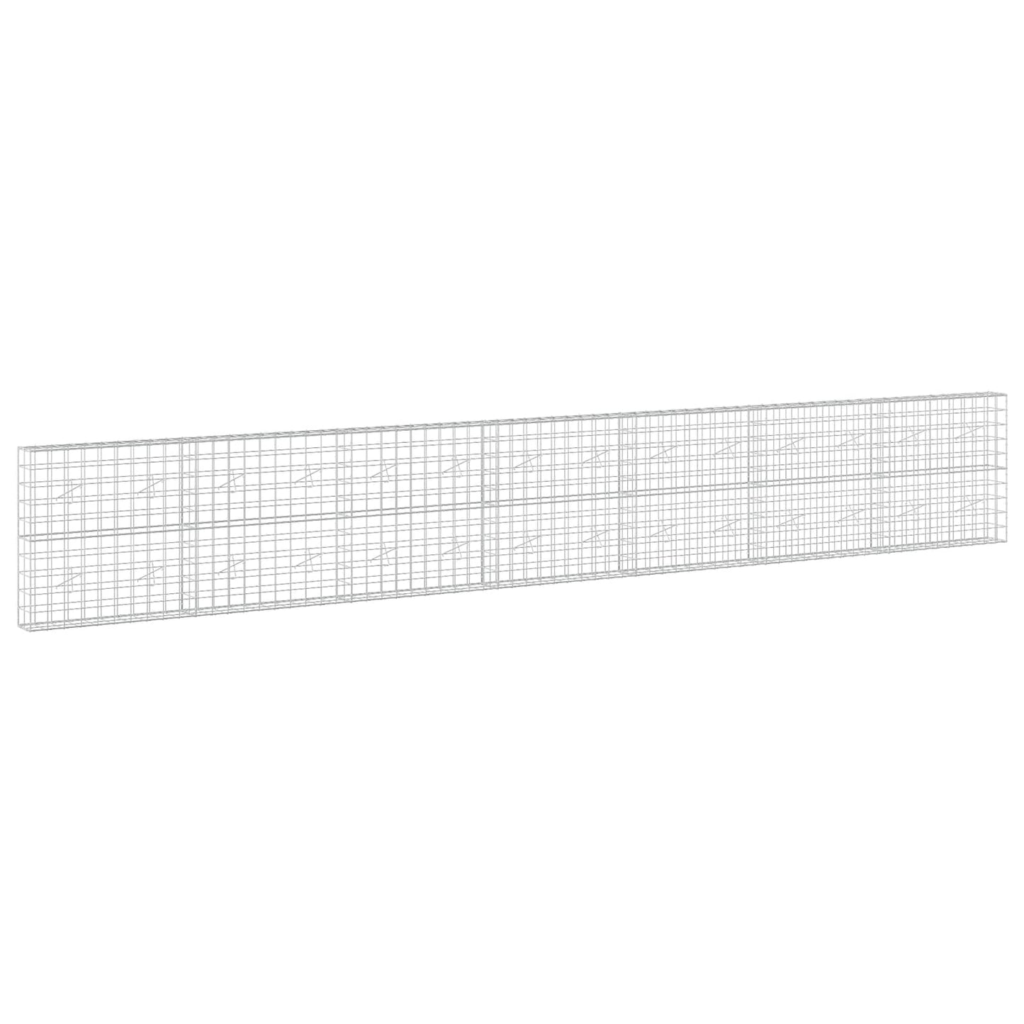 vidaXL Γκαμπιόν με σύρμα 5 mm και πλέγμα 10x10 cm 700x20x100 εκ