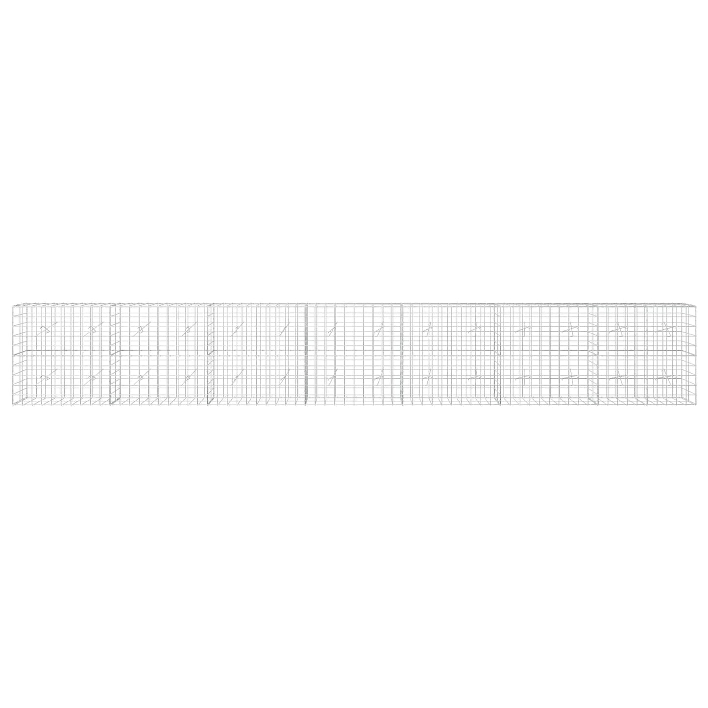 vidaXL Γκαμπιόν με σύρμα 5 mm και πλέγμα 10x10 cm 700x20x100 εκ
