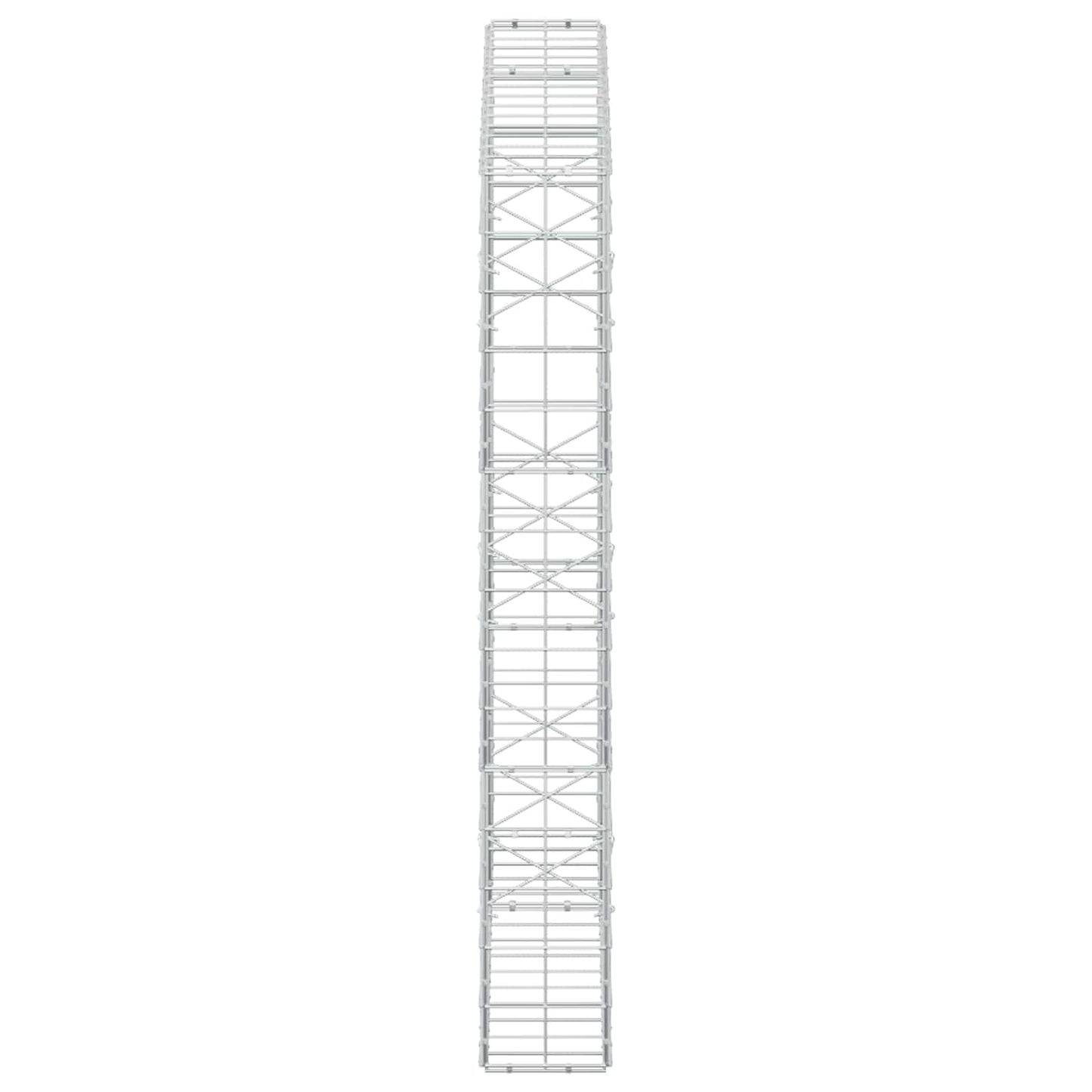 vidaXL Γκαμπιόν με σύρμα 5 mm και πλέγμα 10x10 cm 150x20x150 εκ