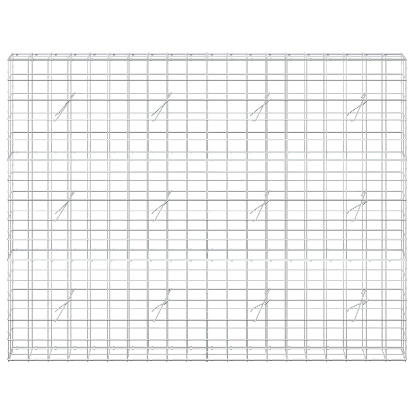 vidaXL Γκαμπιόν με σύρμα 5 mm και πλέγμα 10x10 cm 200x20x150 εκ