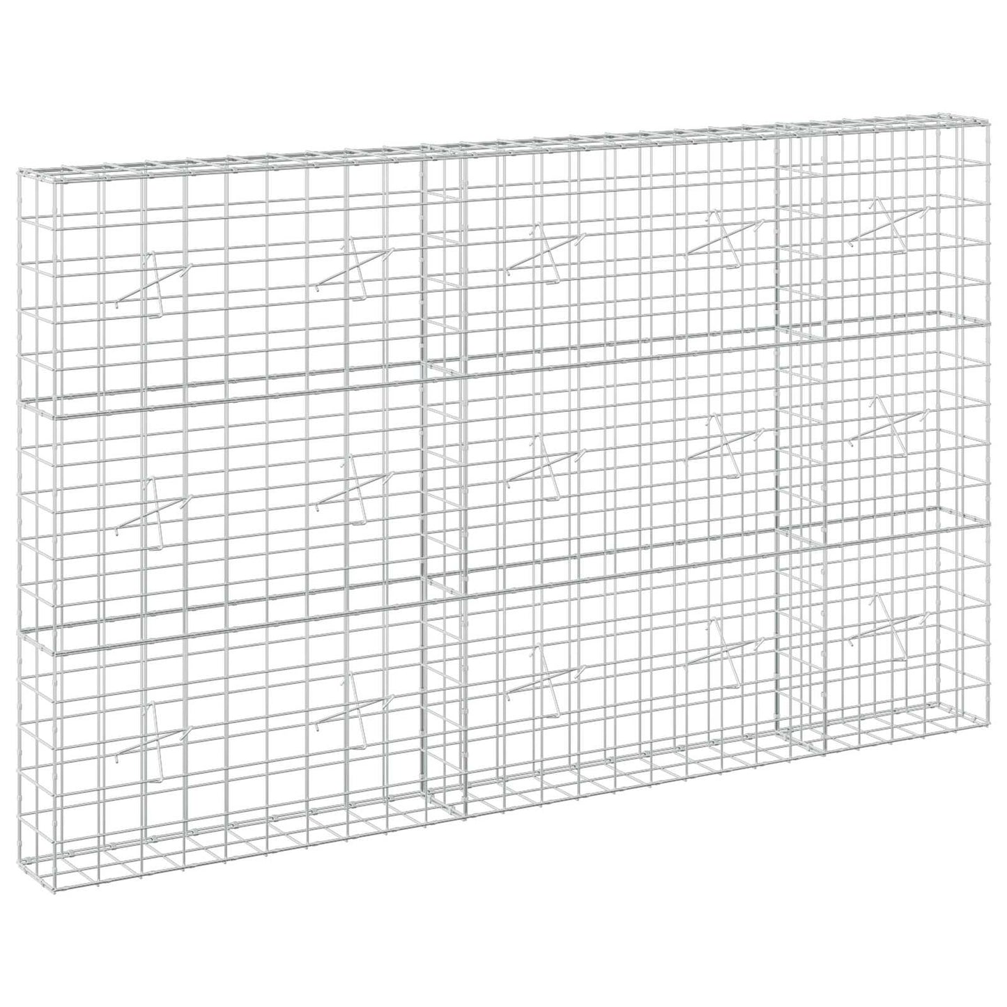vidaXL Γκαμπιόν με σύρμα 5 mm και πλέγμα 10x10 cm 250x20x150 εκ.