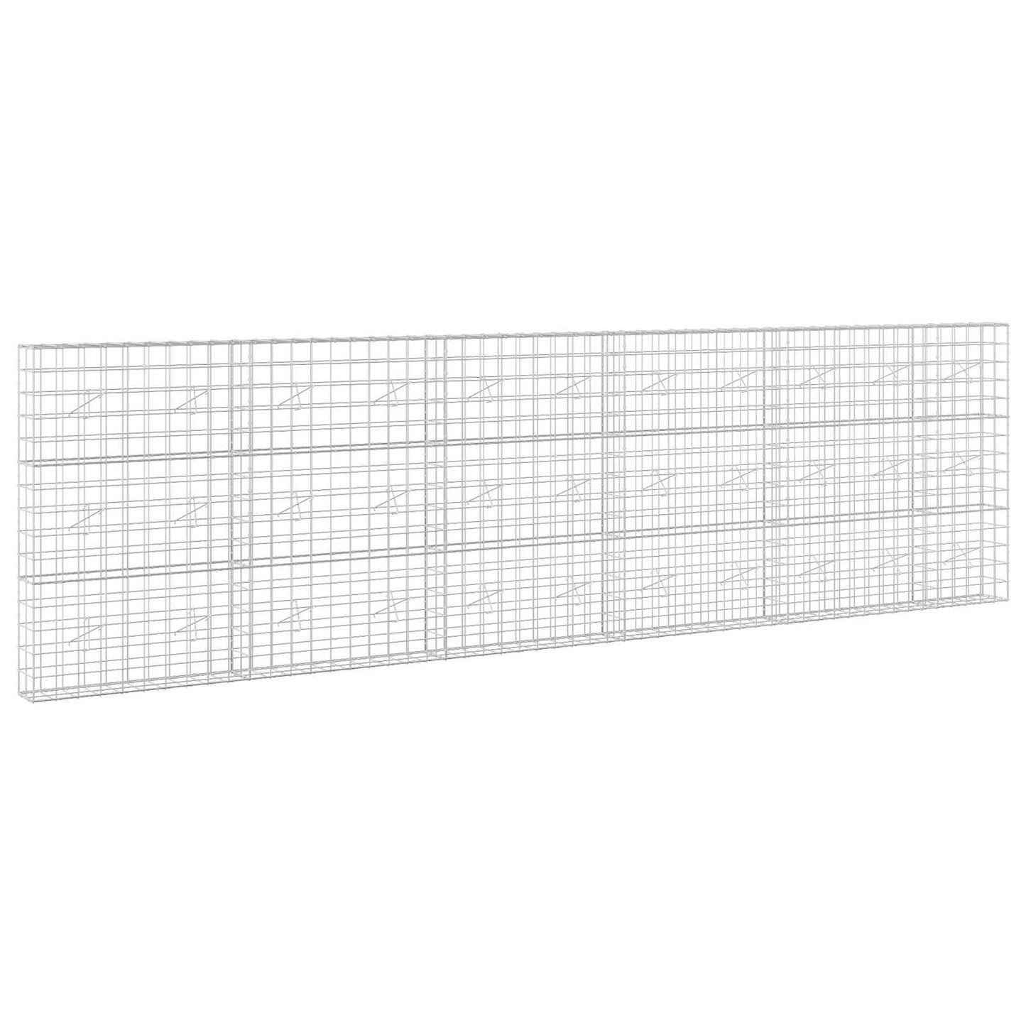 vidaXL Γκαμπιόν με σύρμα 5 mm και πλέγμα 10x10 cm 550x20x150 εκ