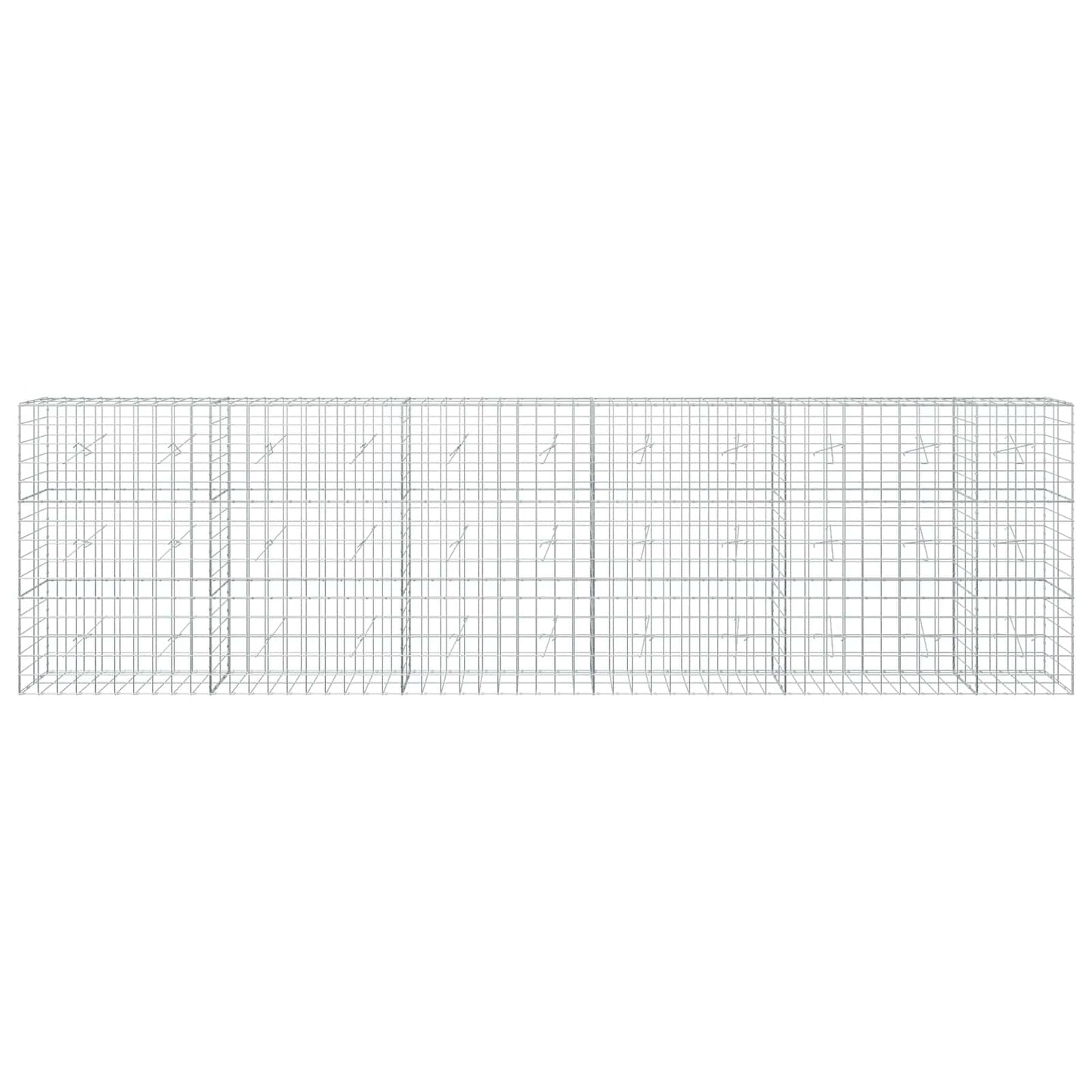 vidaXL Γκαμπιόν με σύρμα 5 mm και πλέγμα 10x10 cm 550x20x150 εκ