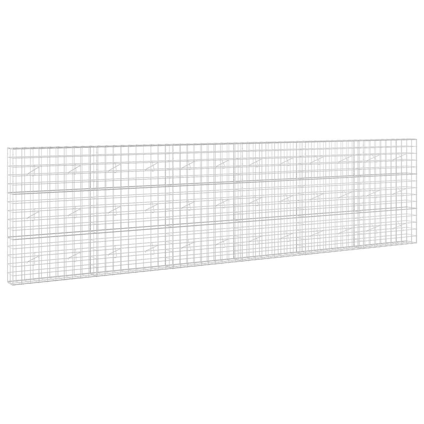 vidaXL Γκαμπιόν με σύρμα 5 mm και πλέγμα 10x10 cm 600x20x150 εκ