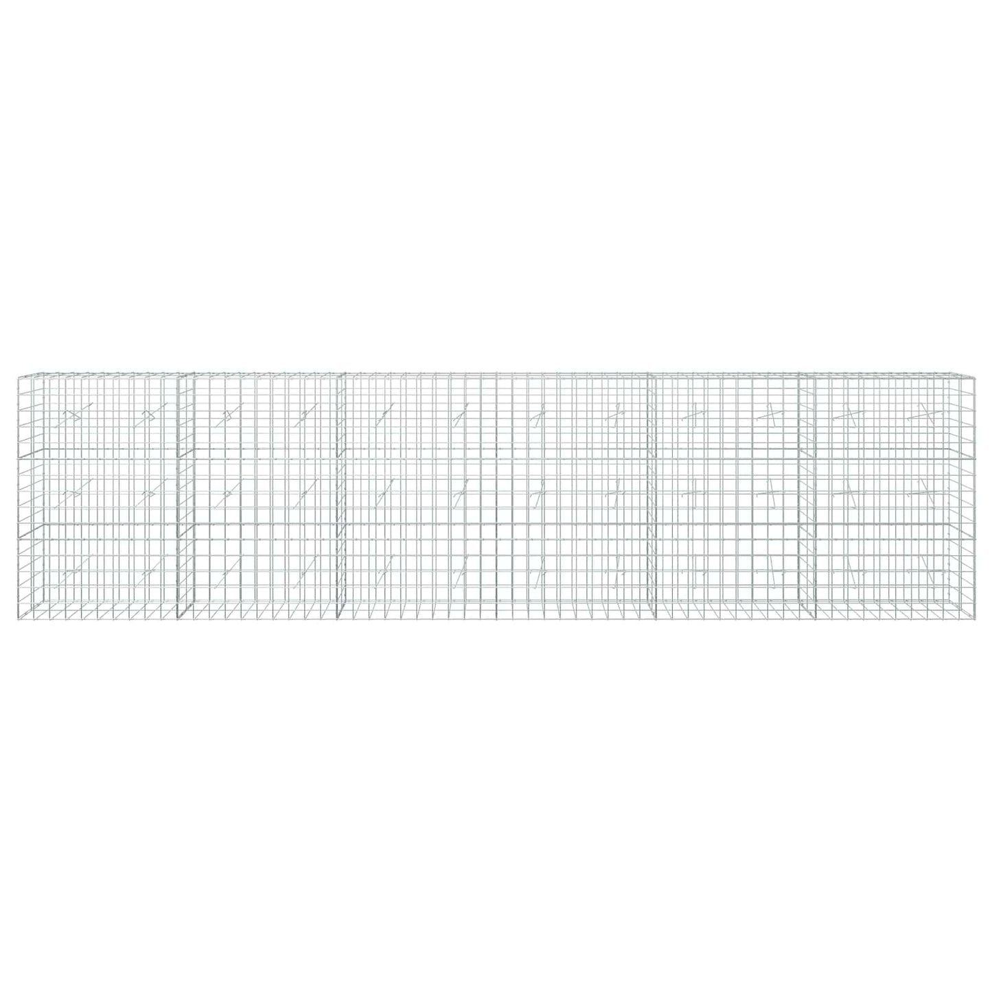 vidaXL Γκαμπιόν με σύρμα 5 mm και πλέγμα 10x10 cm 600x20x150 εκ