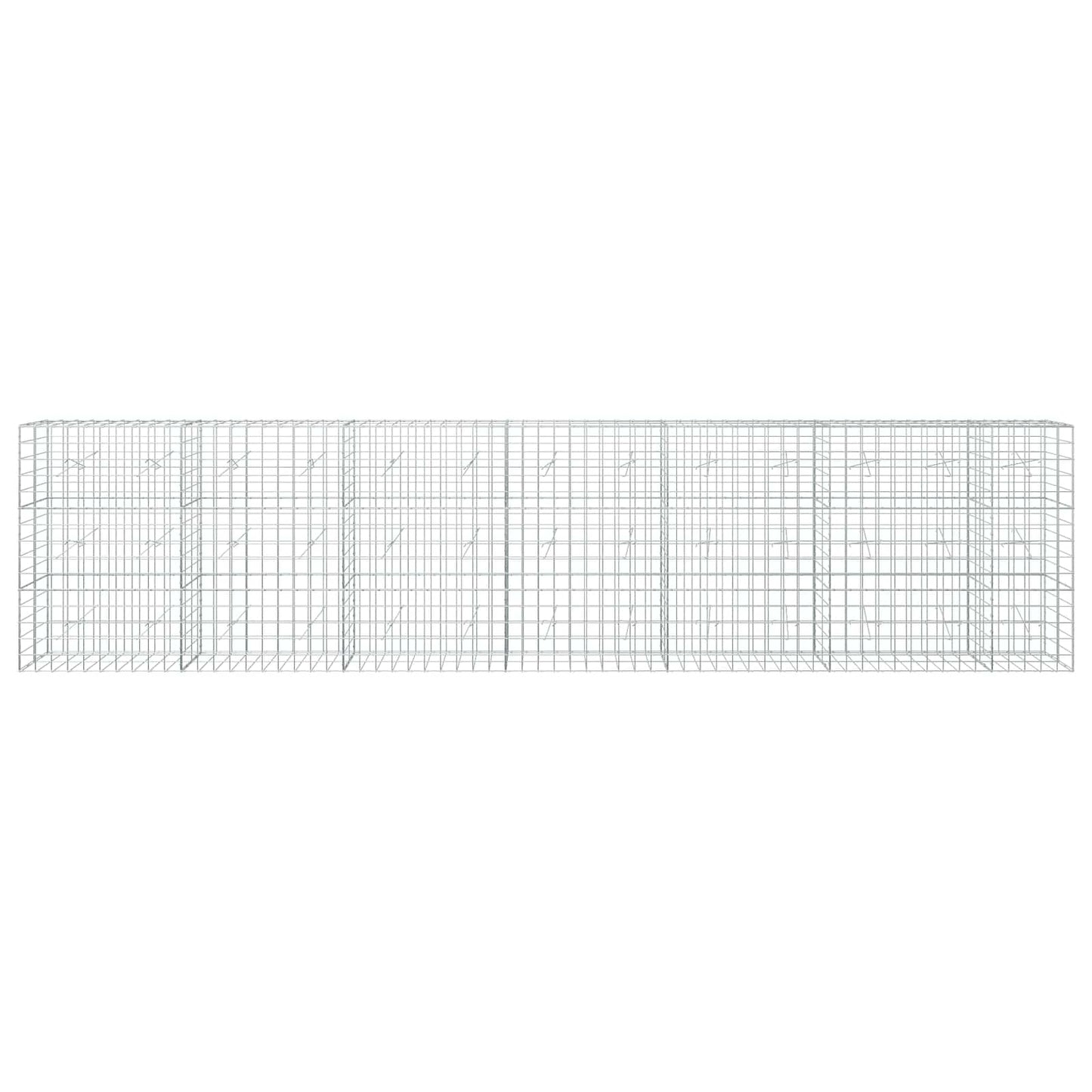 vidaXL Γκαμπιόν με σύρμα 5 mm και πλέγμα 10x10 cm 650x20x150 εκ