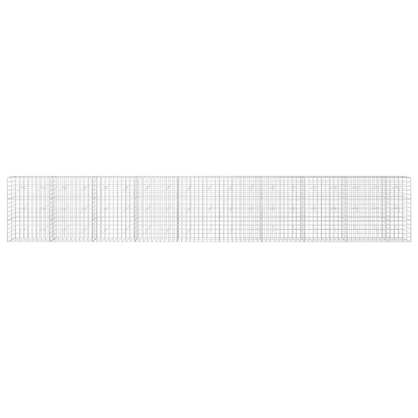 vidaXL Γκαμπιόν με σύρμα 5 mm και πλέγμα 10x10 cm 950x20x150 εκ